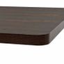 Bistro Table MDF and Steel Square 80x80x75 cm Dark Ash Image 3