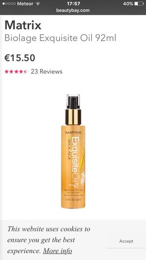 Brand New Matrix Biolage Exquisite Oil