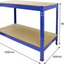 Workbench Garage Table Metal Storage Shelving DIY Tools Heavy Duty Work Bench Workshop Shed Image 2