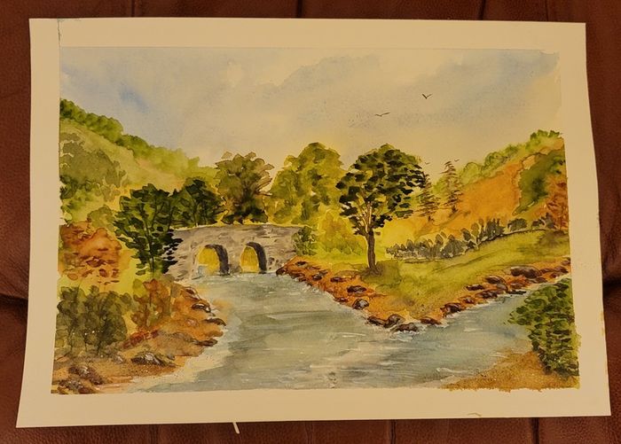"meeting of the waters" watercolour