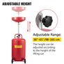 Waste Oil Drain Tank 80 L Portable Oil Drain Air Operated Drainer Oil Change, Oil Drain Container, Fluid Fuel Transfer Drainage Adjustable Funnel Height, with Pressure Regulating Valve Image 5