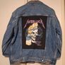 Vintage denim jacket with vintage metallica patch on back Image 2
