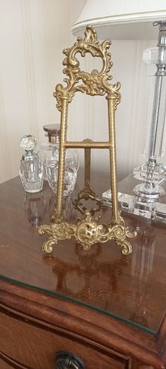 Vintage Brass Easel Stand.