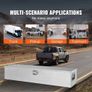 Heavy Duty Aluminum Truck Bed Tool Box, Diamond Plate Tool Box with Side Handle and Lock Keys, Storage Tool Box Chest Box Organizer for Pickup, Truck Bed, RV, Trailer, 121.9x38.1x38.1 cm, Silver Image 5