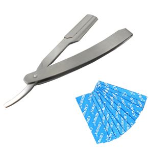 Barber Cut Throat Wet Shaving Steel Handle Razor Saloon Barber Razor