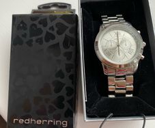 Red Herring unisex watch, silver, like new, barely used