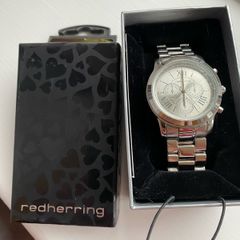 Red Herring unisex watch, silver, like new, barely used