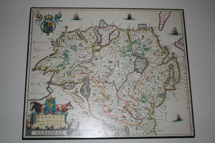 Vintage VLTONIA  VLSTER map  (51cm x 42cm)