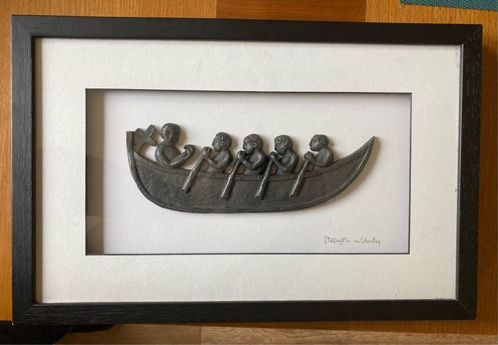 Wild goose sculptural metal picture- great gift