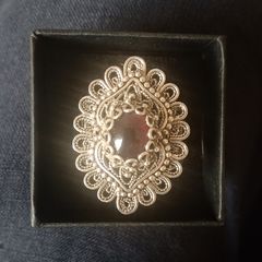 Sterling silver garnet ring size U 10.47g