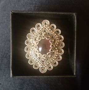 Sterling silver garnet ring size U 10.47g