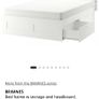 double bed with mattress/ Headboards/ ikea Image 6