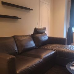 ikea leather sofa it needs to go ASAP