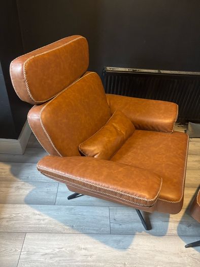 Practically new armchair and footstool