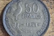 France 1951, 50 Francs Coin - free standard postage