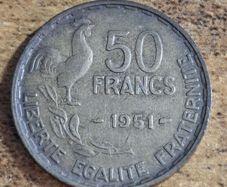 France 1951, 50 Francs Coin - free standard postage