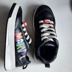 Next Black Standard Fit Marvel Elastic Lace Trainers Kids 12