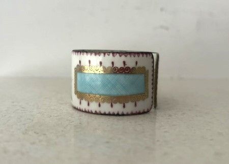 Vintage 1960s M Aichberger Vienna Enamel Napkin Ring