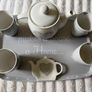Heart Tea Set with Serving Tray 7 Piece Set Image 3
