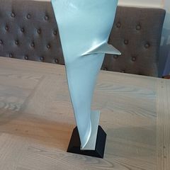 Large Mounted Boeing 737 CFM 56-3 Titanium Jet Engine Blade, Aircraft, Aviation