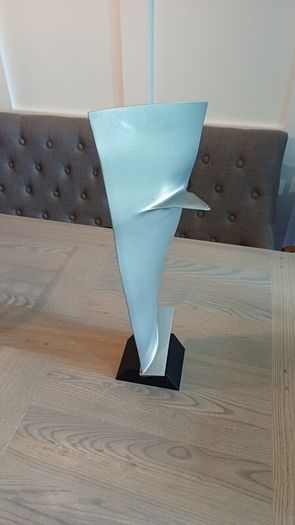 Large Mounted Boeing 737 CFM 56-3 Titanium Jet Engine Blade, Aircraft, Aviation