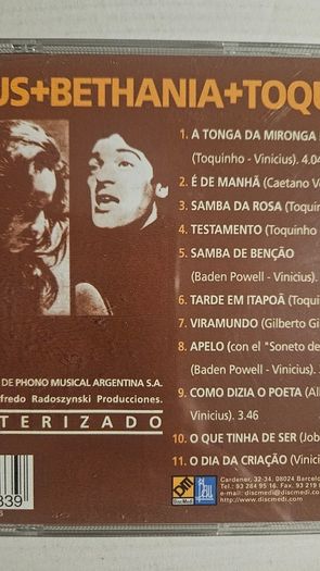 Vonicius De Moraes / Maria Bethania Y Toquinho.