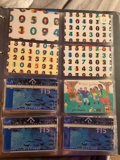 Collection of various PTT TELECOM call cards from the Netherlands circa 1990's pice tbd