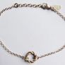 Vintage 925 Sterling Silver Bracelet with Twisted Circle Charm Image 2