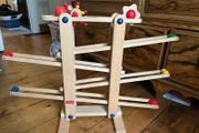 Kids wooden marble drop
