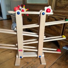 Kids wooden marble drop