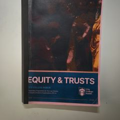 City Colleges 2026 Equity and Trusts Manual