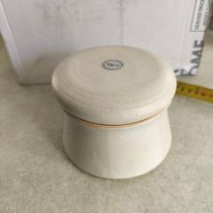 Lided round jar storage or as trinklet box Handcrafted product from Bandon, County Cork, Ireland.