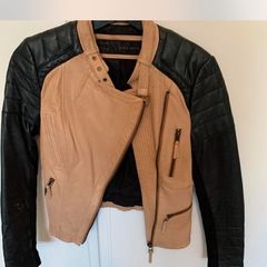 Genuine leather Zara biker jacket