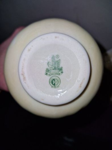 Vintage matching pair of Belleek vases