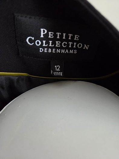 Never worn. Beautiful Size 12 Debenhams Petite collection olive green and black suit