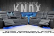 Knox 3+2 Electric Dark Grey Tech Recliner Sofa Set