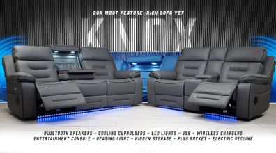 Knox 3+2 Electric Dark Grey Tech Recliner Sofa Set