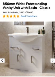 Bathroom vanity and toilet