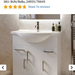 Bathroom vanity and toilet