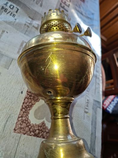 Old Brass Lamp for parts or repair Postage Available or Collection