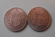 Great Britain. Elizabeth II. 2 Half Crowns (1967) Nice Condition!