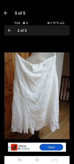 Ladies Sandwich white 100% cotton fully lined skirt. Like new.