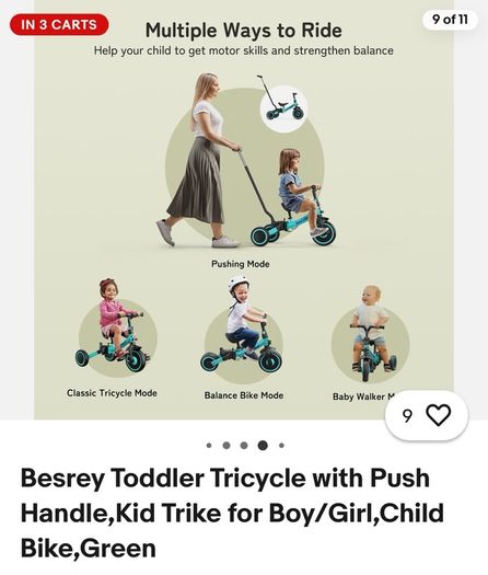 besrey 7-in-1 Toddler Trike Tricycle