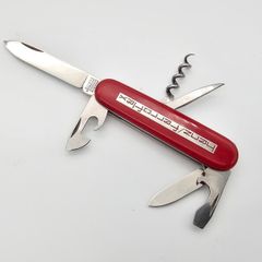 Vintage Elinox Victorinox Discontinued Model with Advertising Metal inlay Collectable Swiss Army Knife 1980s