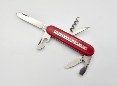 Vintage Elinox Victorinox Discontinued Model with Advertising Metal inlay Collectable Swiss Army Knife 1980s