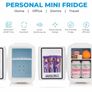 Mini Fridge - Cooler & Warmer | 4 Litre/6 Cans | AC+USB | Portable Small Fridge for Skincare, Bedroom, Dorm, Car, Caravan (MULTIPLE COLOURS) Image 9