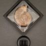 Fossilized prehistoric ammonite , With display case. Image 4