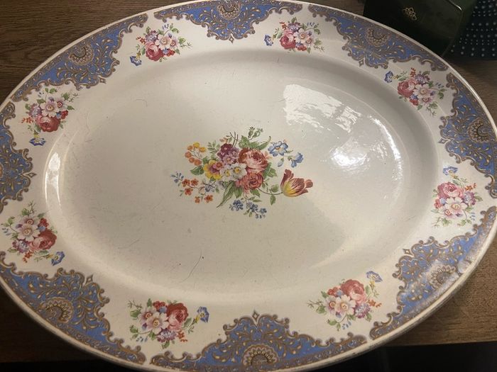 Three old serving platters