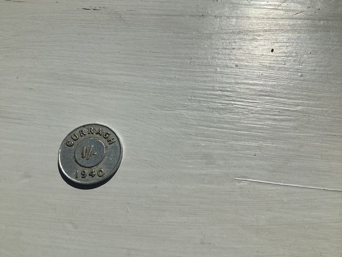 Rare 1940 Curragh Internment Camp Tokens (Set of 2: 1d Brass & 1/- Aluminium)