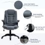 Office Chair Computer Ergonomic Reclining Backrest Swivel Seat Height Adjustable Padded Armrest Gray Image 3